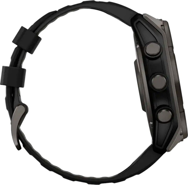 Smartwatch Garmin fenix 8 51mm Solar Sapphire Carbon Gray Dlc Titanium With Black and Pebble Gray Silicone Band (010-02907-11) - obraz 12