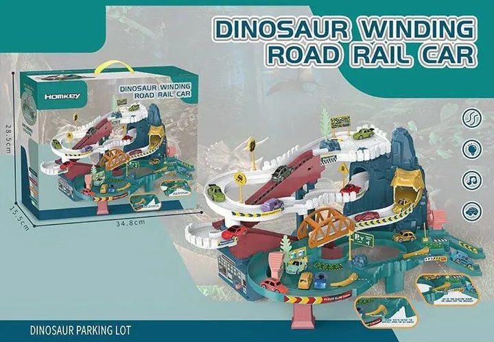Музичний автомобільний трек Dinosaur Winding Road 5501A зі спуском