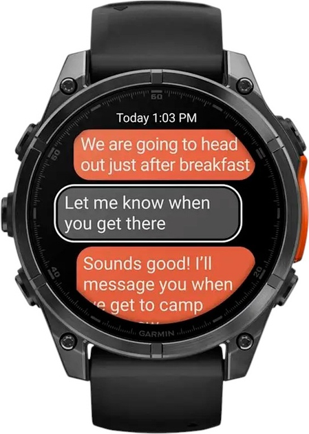 Смарт-годинник Garmin fenix 8 47мм AMOLED Slate Gray with Black Silicone Band (010-02904-00) - зображення 4