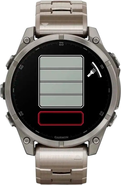 Smartwatch Garmin fenix 8 47mm AMOLED Sapphire Titanium with Vented Titanium Bracelet (010-02904-40) - obraz 5