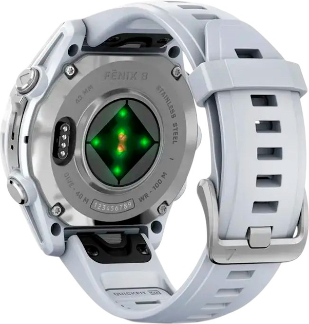 Смарт-годинник Garmin fenix 8 43mm AMOLED Silver with Whitestone Silicone Band (010-02903-00) - зображення 2