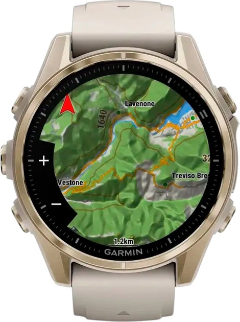 Смарт-годинник Garmin fenix 8 43mm AMOLED Sapphire Soft Gold з Fog Gray/Dark Sandstone (010-02903-11) - зображення 6