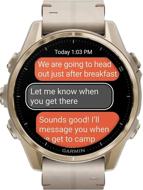 Smartwatch Garmin fenix 8 43mm AMOLED Sapphire Soft Gold with Limestone Leather Band (010-02903-40) - obraz 12