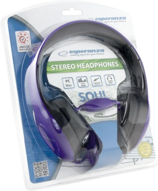Słuchawki Esperanza EH138V Soul Violet (5901299903728) - obraz 4
