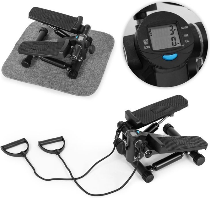 Stepper z ekspanderami do ćwiczeń fitness ModernHome by Multistore z licznikiem (5905817007141) - obraz 4