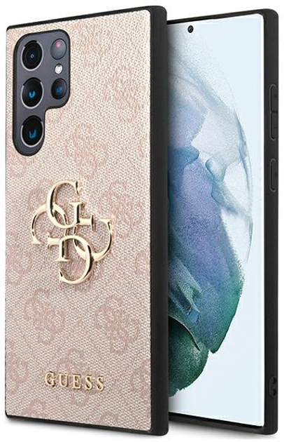 Панель Guess 4G Big Metal Logo для Samsung Galaxy S23 Ultra Рожевий (3666339114954) (955555910201282) - Уцінка - зображення 1