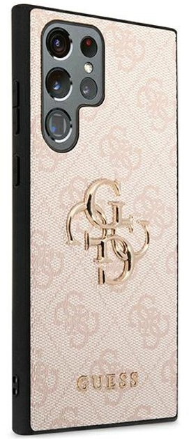 Панель Guess 4G Big Metal Logo для Samsung Galaxy S23 Ultra Рожевий (3666339114954) (955555910201282) - Уцінка - зображення 3