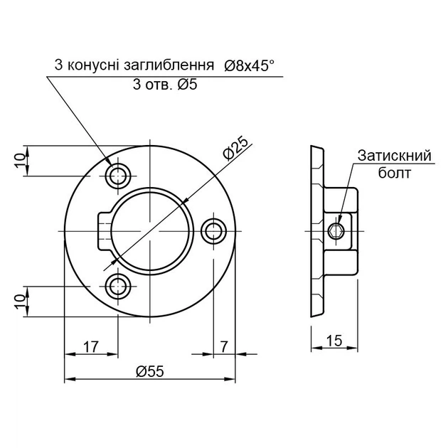 Фланець труби Homax матовий білий (R-11M WHT) - зображення 5
