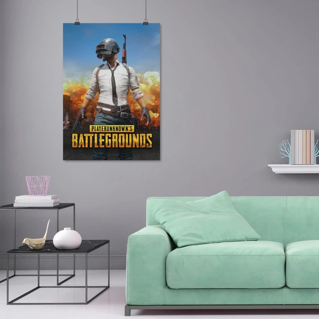 Постер ПУБГ, игрок в шлеме и галстуке, PUBG, Playerunknown's Battlegrounds, A3 42×30 см (id2730) - изображение 7
