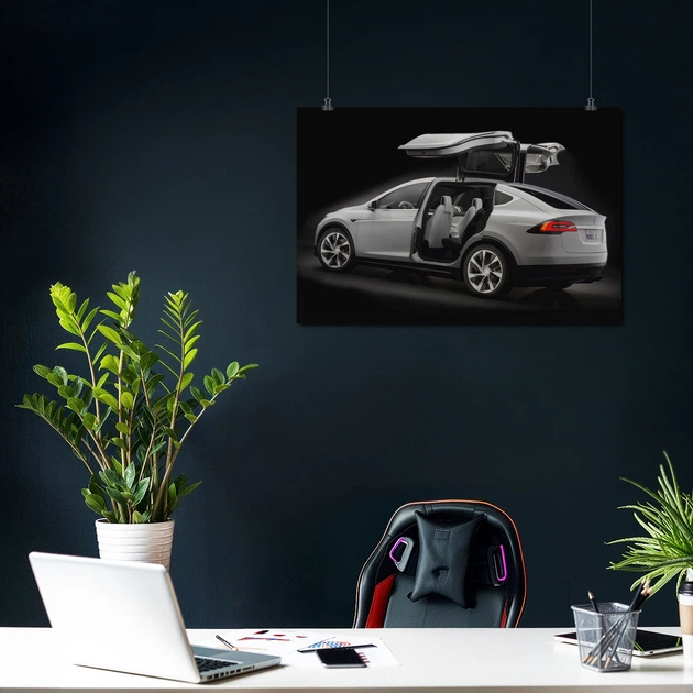 Постер Тесла Модель Х, Tesla Model X, A3 28×42 см (id5286) - изображение 3