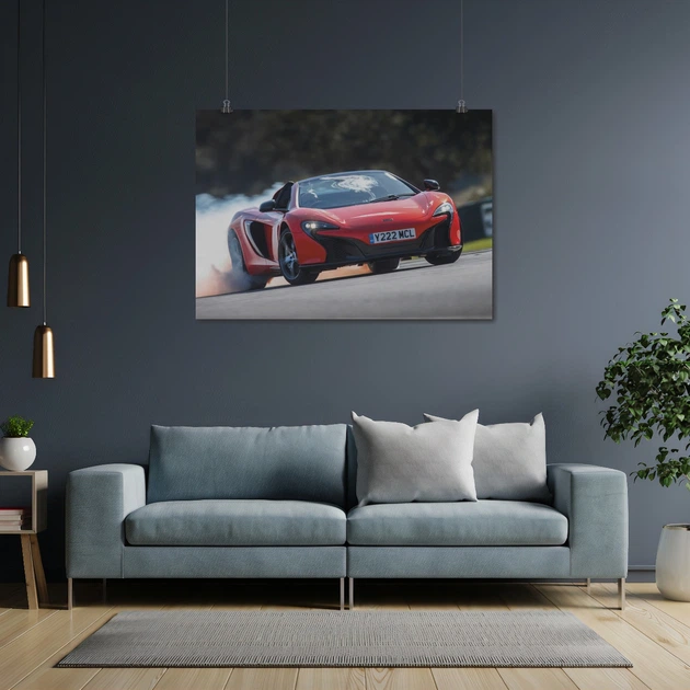 Постер МакЛарен 650 на трасі, McLaren 650S, A3 30×42 см (id1363) - зображення 4