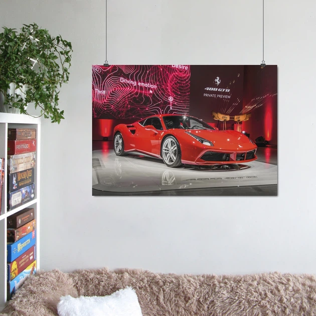 Постер Феррари 488 на стенде, Ferrari 488 GTB, A3 30×42 см (id1373) - изображение 6