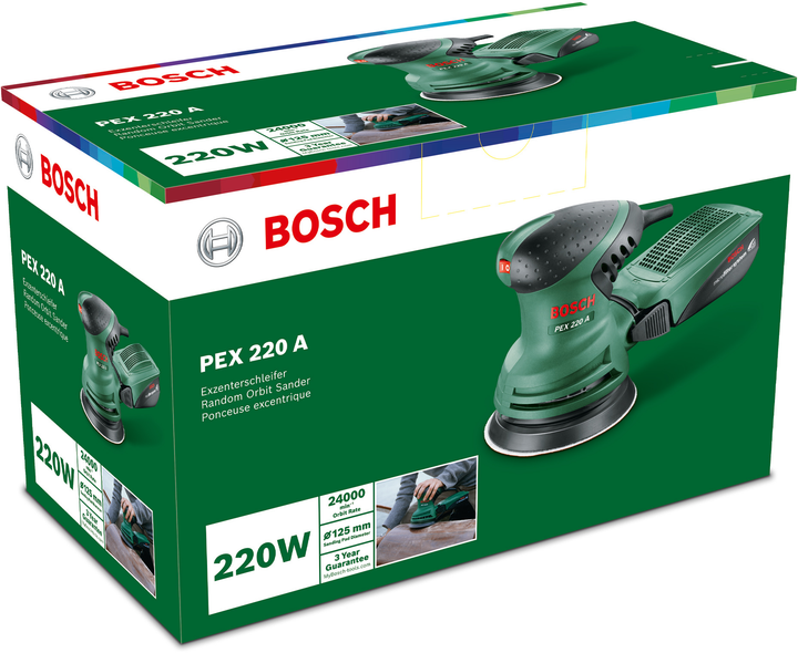 Szlifierka mimośrodowa Bosch PEX 220 A 0603378000 (3165140327879) - obraz 2