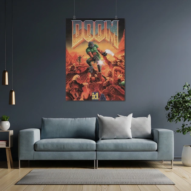 Постер Дум, Doom 1 (1993), Думгай, Палач Рока, декор комнаты геймера, A3 42×30 см (id4321) - Фото 4 Постер Дум, Doom 1 (1993), Думгай, Палач Рока, декор комнаты геймера, A3 42×30 см (id4321) - изображение 4