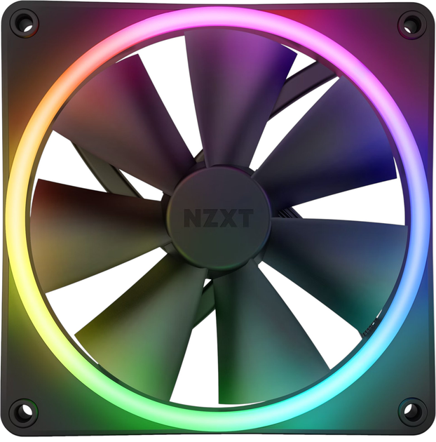Chłodzenie powietrzne do komputera PC NZXT F120RGB Duo - 120mm Dual-sided RGB Fan - Single Pack Black (RF-D12SF-B1) - obraz 1