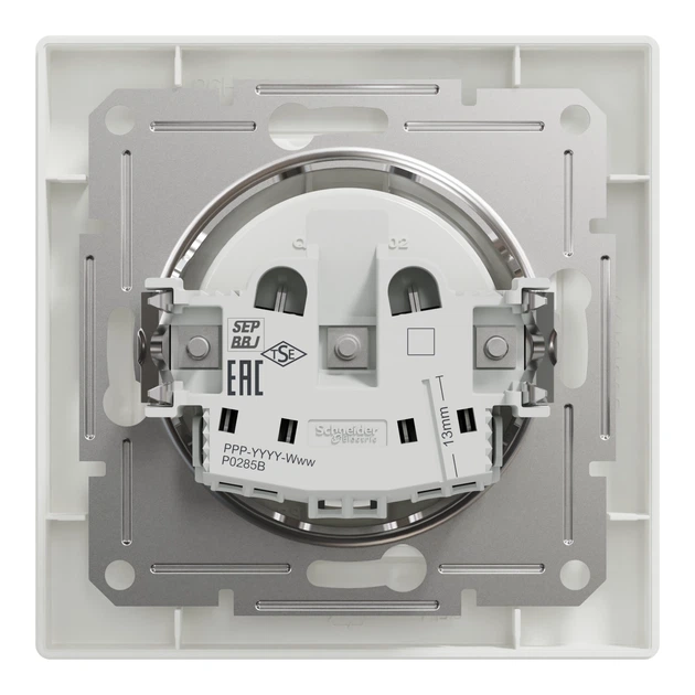 Розетка Schneider Electric Asfora без заземления белая EPH3000121 - изображение 8