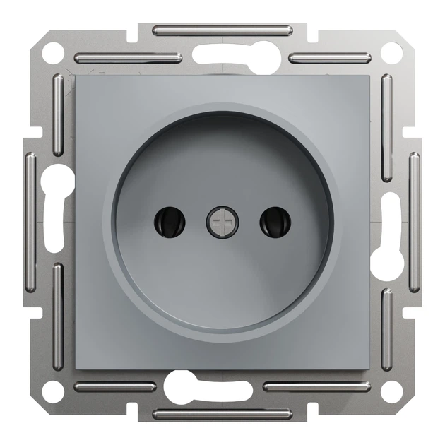 Розетка Schneider Electric Asfora без заземлення сталь EPH3000162 - зображення 6