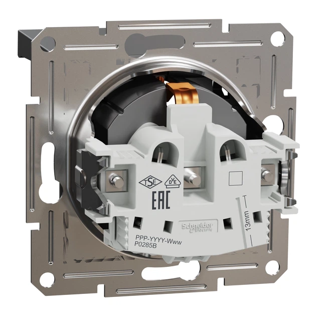 Розетка Schneider Electric Asfora с крышкой с заземлением антрацит EPH3100171 - изображение 4