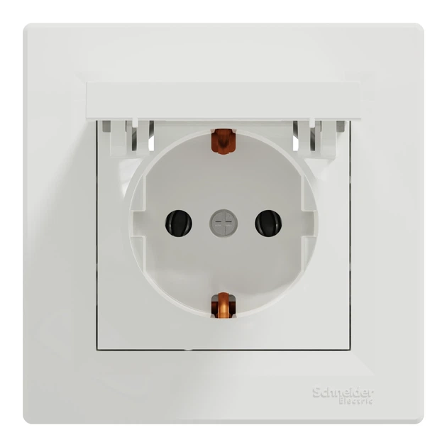 Розетка Schneider Electric Asfora с крышкой с заземлением белая EPH3100121 - Фото 4 Розетка Schneider Electric Asfora с крышкой с заземлением белая EPH3100121 - изображение 4