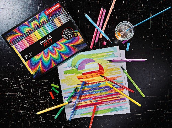 Zestaw flamastrów Stabilo Pen 68 Arty Multicolour 65 szt (4006381583183) - obraz 5