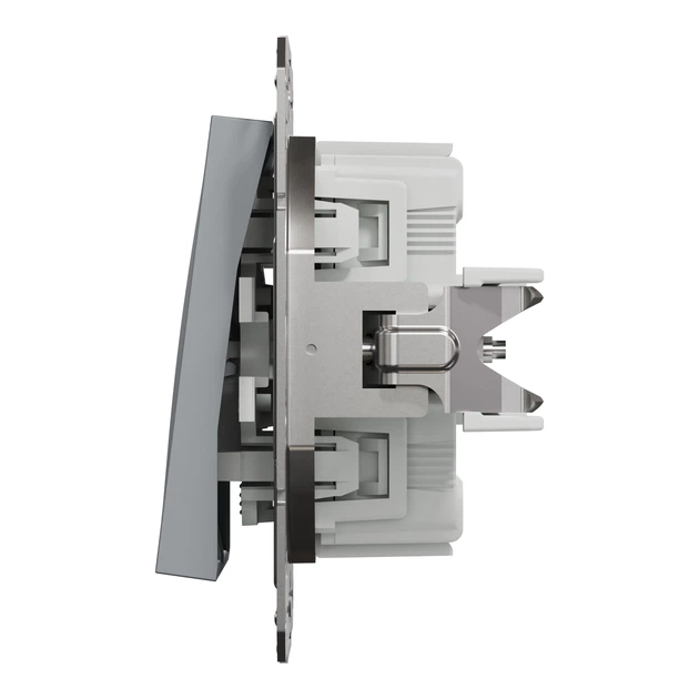 Выключатель двухклавишный Schneider Electric Asfora сталь EPH0300162 - Фото 4 Выключатель двухклавишный Schneider Electric Asfora сталь EPH0300162 - изображение 4