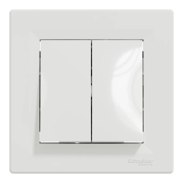 Переключатель двухклавишный Schneider Electric Asfora белый EPH0600121 - изображение 7