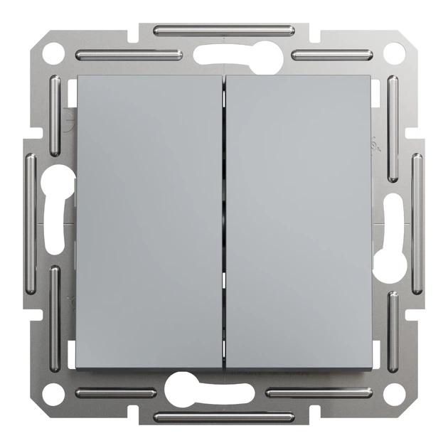 Выключатель двухклавишный Schneider Electric Asfora сталь EPH0300162 - Фото 8 Выключатель двухклавишный Schneider Electric Asfora сталь EPH0300162 - изображение 8