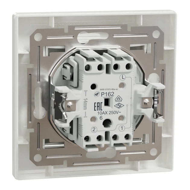 Перемикач одноклавішний Schneider Electric Asfora білий EPH0400121 - зображення 5