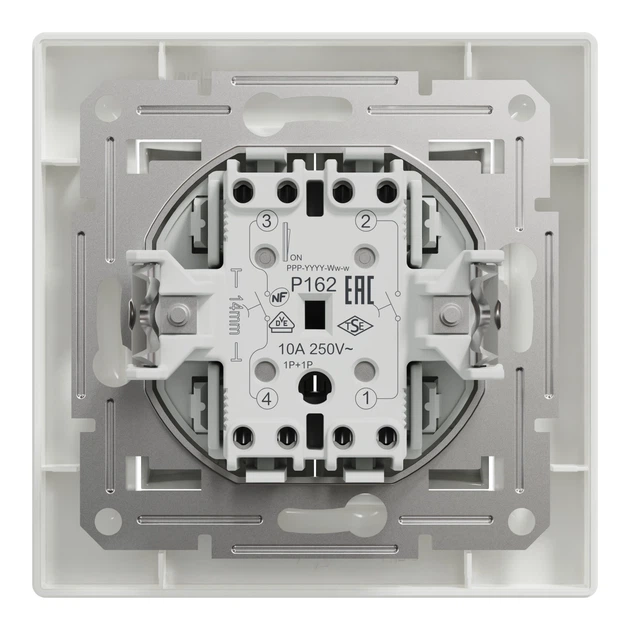 Кнопочный выключатель двухклавишный Schneider Electric Asfora белый EPH1100121 - изображение 5