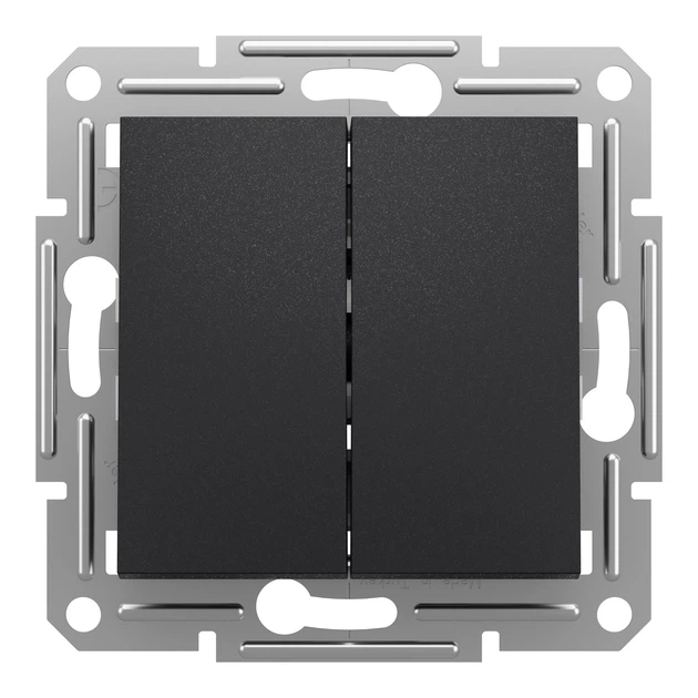 Выключатель двухклавишный Schneider Electric Asfora антрацит EPH0300171 - изображение 8