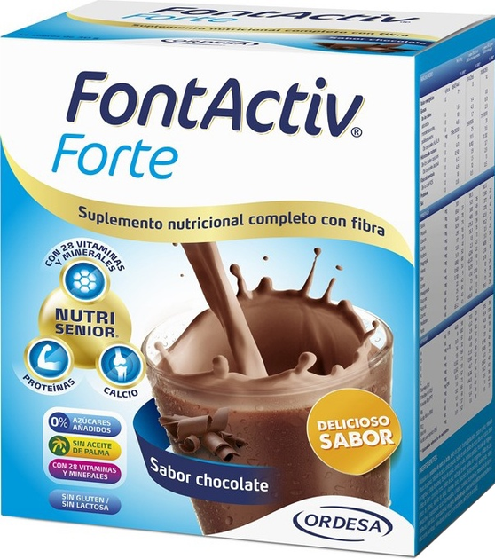 Suplement diety Ordesa FontActiv Forte Chocolate 30 g 14 saszetek (8426594108717) - obraz 1