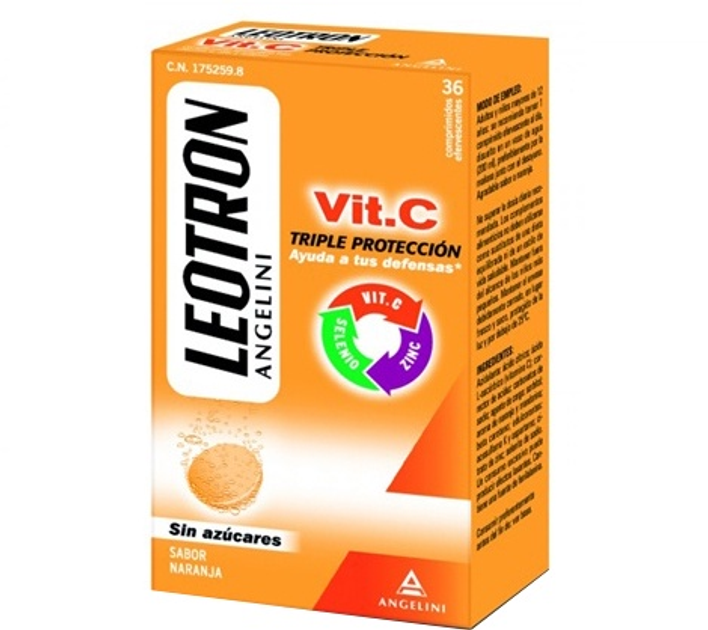 Харчова добавка Leotron Vitamin C 36 шипучих таблеток (8470001752598) - зображення 1