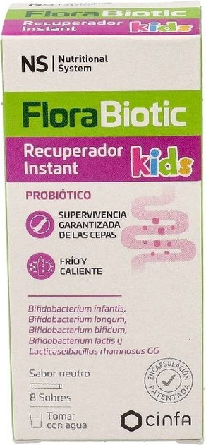 Suplement probiotyczny NS Cynfa Nutritional System Florabiotic Kids 8 saszetek (8470001890023) - obraz 1