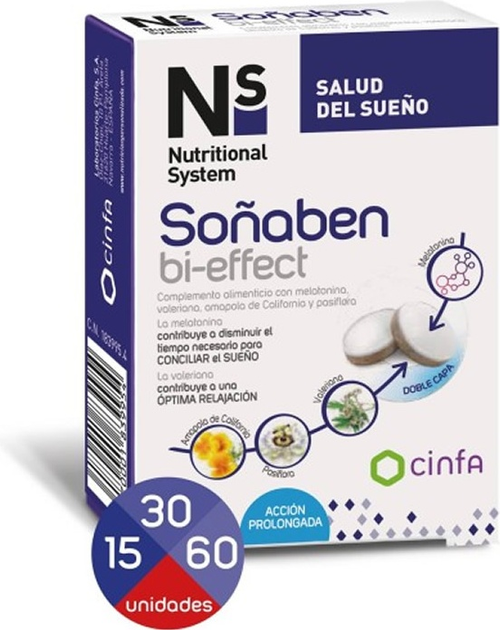 Suplement diety NS Cynfa Nutritional System Sonaben Bi-effect 15 tabletek (8470001849243) - obraz 2