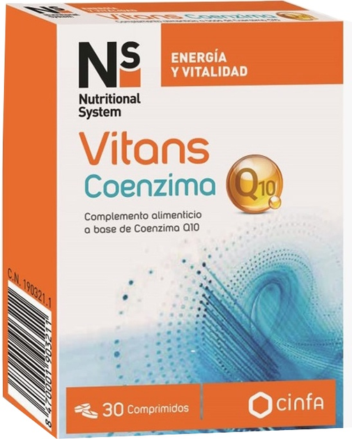 Suplement diety NS Cynfa Nutritional System Vitans Coenzyma Q10 30 tabletek (8470001903211) - obraz 1