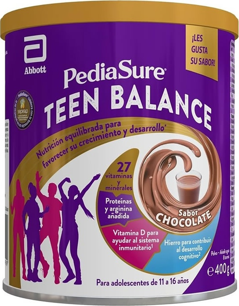Suplement diety Pediasure Teen Balance Chocolate 400 g (8710428024909) - obraz 1