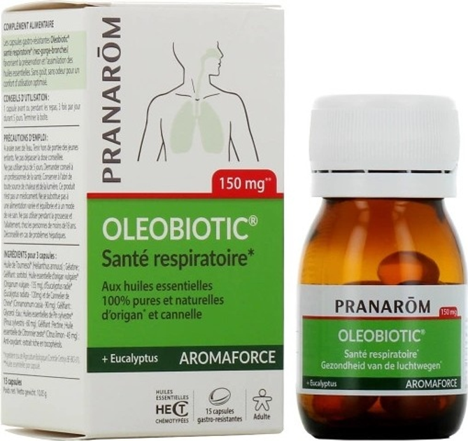 Suplement diety Pranarom Oleobiotic Sante Respiratoire 15 kapsułek (5420008555060) - obraz 1