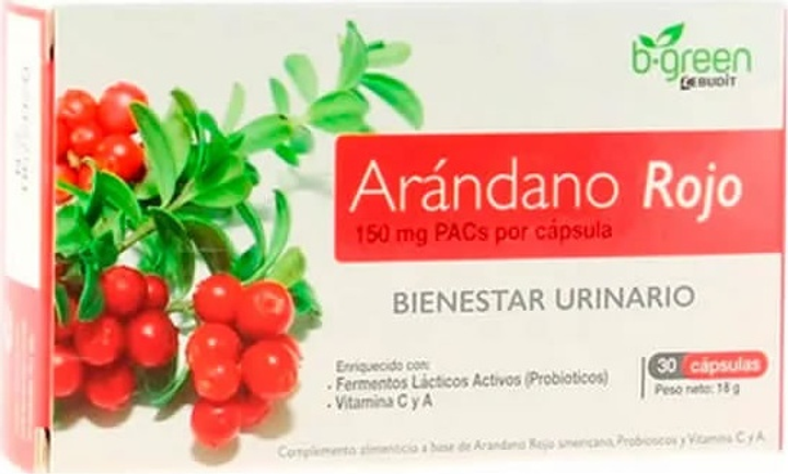 Suplement diety B-Green Arandano Rojo 30 kapsułek (8436046982017) - obraz 1
