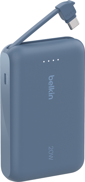 Powerbank Belkin BoostCharge 10000 mAh 20W Built-In USB-C PD Blue (BPB021HQBL) - obraz 3