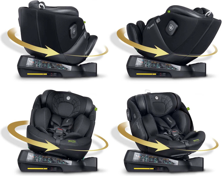 Автокрісло Nukido Aero Line 0-36 кг ISOFIX Чорне (5903890626662) - зображення 4