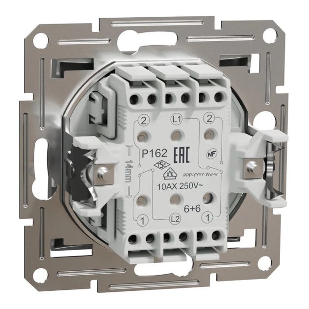Перемикач 2-клавішний Schneider Electric Asfora самозажимний алюміній EPH0600161 - изображение 2