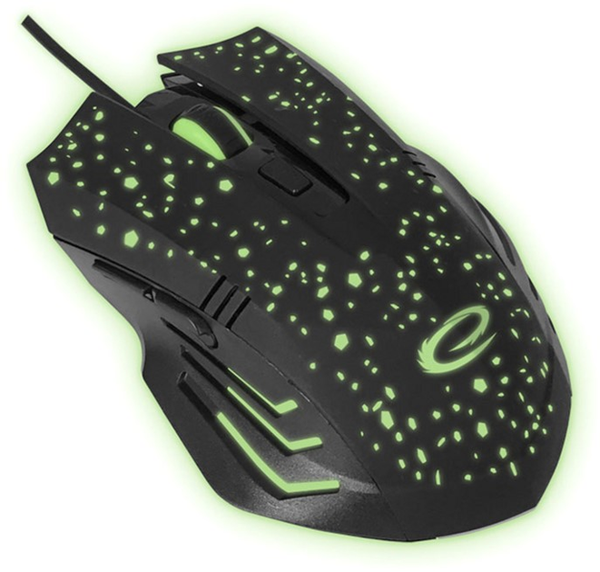 Mysz Esperanza MX212 Galaxy USB Black/Green (5901299945445) - obraz 2
