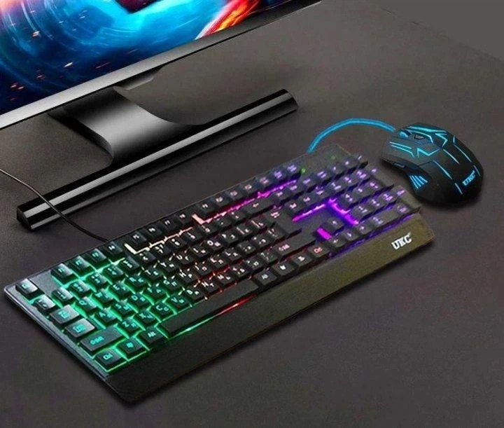 Игровая клавиатура KEYBOARD UKC M-710 с подсветкой и мышкой 4958 - изображение 8