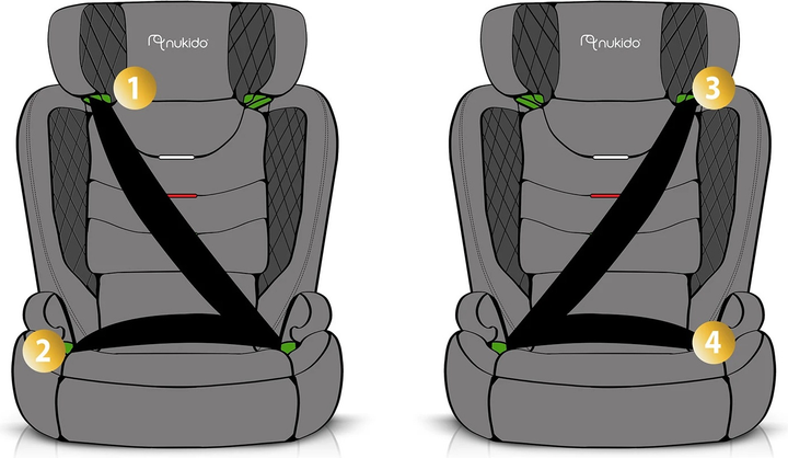 Автокрісло Nukido Louis Soft 15-36 кг ISOFIX Чорне (5903890622978) - зображення 6