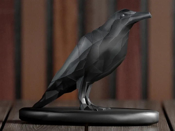 Статуетка 'Ворон' Полігональний стиль Low Poly. Aivory - зображення 2