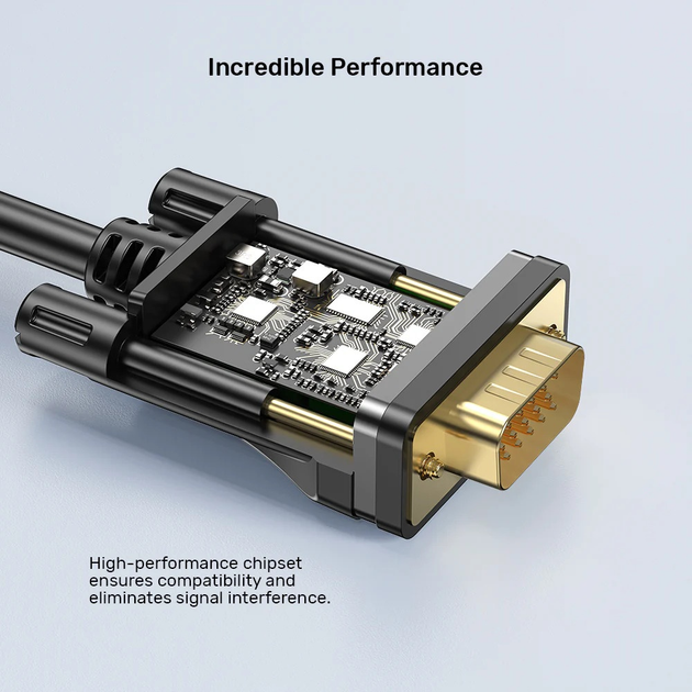 Kabel Unitek HDMI - VGA 2 m Black (V1185A01) - obraz 10