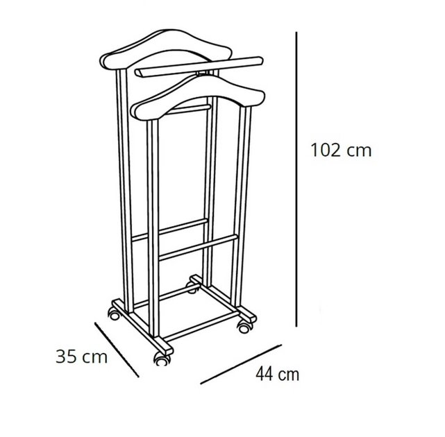 Вішак для одягу Arredamenti Trendy білий 102 x 44 см (8023856103024) - зображення 5