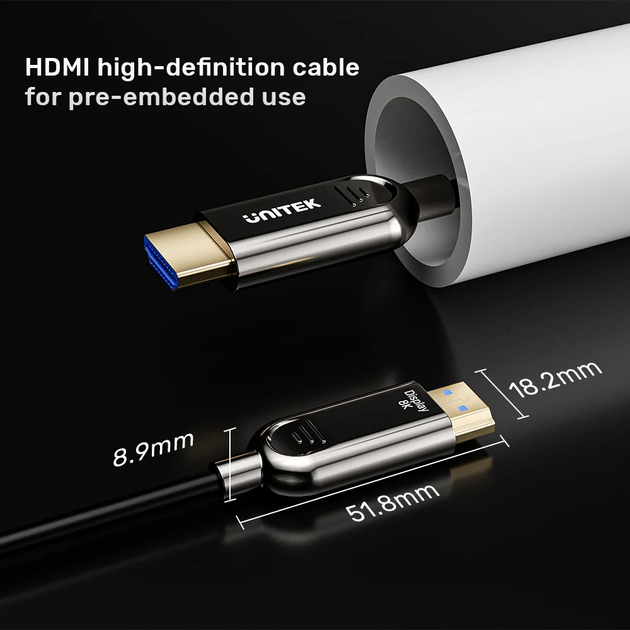 Kabel Unitek HDMI - HDMI 100 m Black (C11085GY01-100M) - obraz 7