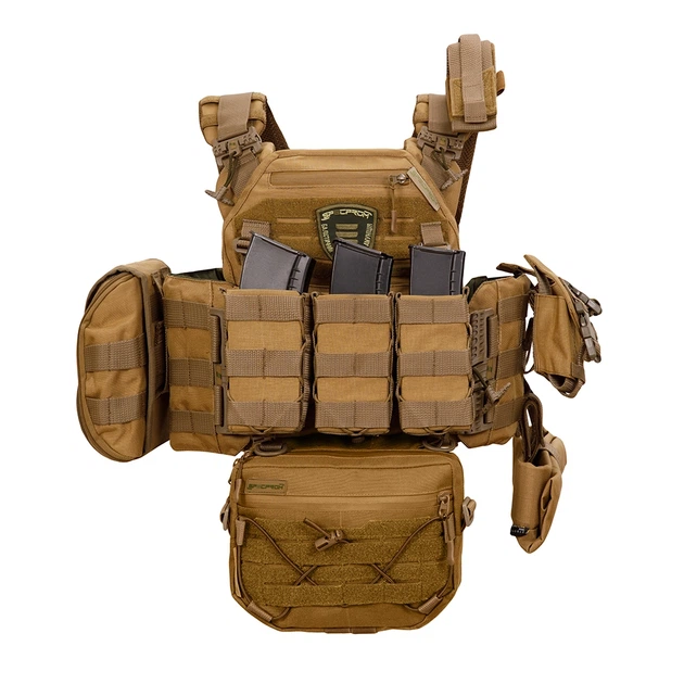Плитоноска Warmor gen.3 Pro Max XL Койот. Система быстрого сброса. 7 подсумок. (Большого размера) (00000002457) - изображение 2