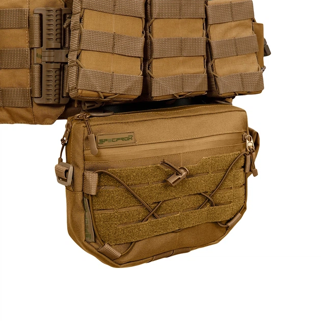 Плитоноска Warmor gen.3 Pro Max XL Койот. Система быстрого сброса. 7 подсумок. (Большого размера) (00000002457) - изображение 8